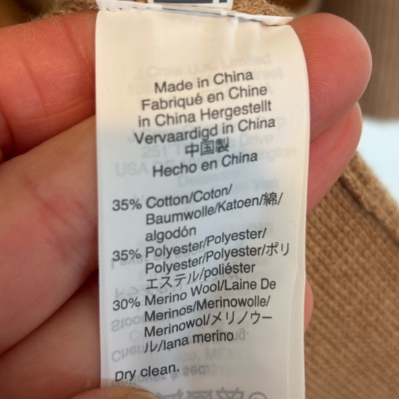 J. Crew Camel Open Front Long Cardigan Medium - Picture 4 of 5